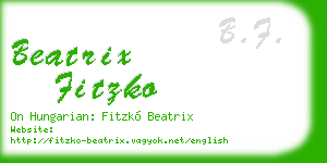 beatrix fitzko business card